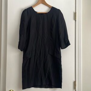 Comptoir des Cotoniers silk black knew lenght dress